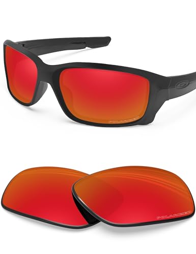 BlazerBuck Anti-salz Polarisierte Ersatzgläser für Oakley Straightlink OO9331 - Feuerrot von BlazerBuck