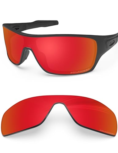 BlazerBuck Anti-salz Polarisierte Ersatzgläser für Oakley Turbine Rotor OO9307 - Feuerrot von BlazerBuck