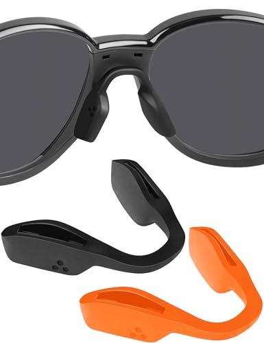 BlazerBuck Ersatz-Nasenpolster für Oakley Portal OO9446 / Portal X OO9460 Sonnenbrille, Schwarz + Orange, 0 von BlazerBuck