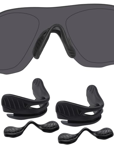 BlazerBuck Ersatz-Nasenteil-Pads für Oakley EVZero Path/EVZero Pitch/EVZero Range/EVZero Blades Sonnenbrille – Schwarz + Schwarz von BlazerBuck