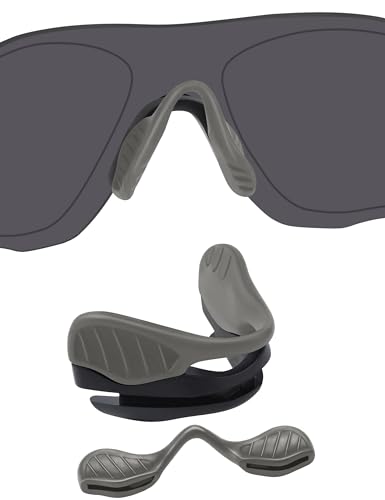 BlazerBuck Ersatz-Nasenteil-Pads für Oakley EVZero Path/EVZero Pitch/EVZero Range/EVZero Blades Sonnenbrillen – Grau von BlazerBuck