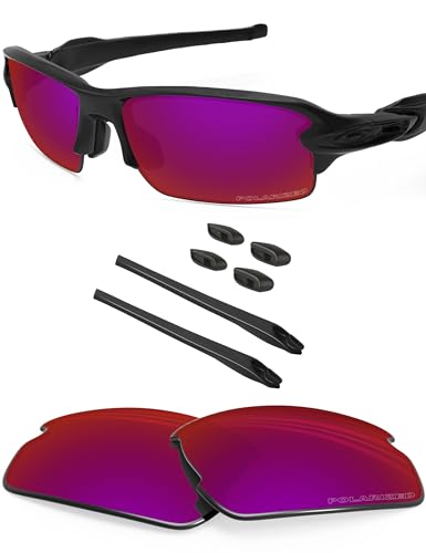 BlazerBuck Ersatzgläser und Socken-Set für Oakley Flak 2.0 OO9295 Sonnenbrille, Gebrannter Sternenhimmel, polarisiert von BlazerBuck