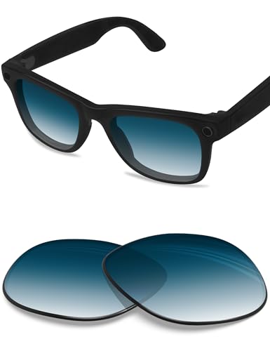 BlazerBuck Polarisierte Ersatzgläser für RayBan Meta Wayfarer RW4008 Brillen gegen Salz, Blauer Farbverlauf, 0 von BlazerBuck