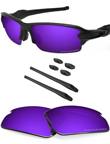 BLAZERBUCK Ersatzgläser und Socken-Set für Oakley Flak 2.0 OO9295 Sonnenbrille, Cosmic Purple Polarisiert von BlazerBuck