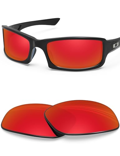 BlazerBuck Polycarbonat Polarisierte Ersatzgläser für Oakley Fives Squared - Feuerrot AR Beschichtet von BlazerBuck