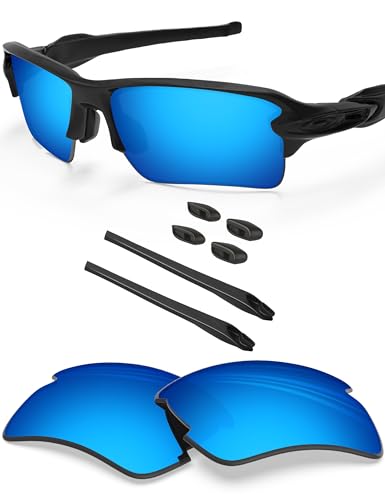 BlazerBuck Polycarbonat Polarisierte Ersatzgläser für Oakley Flak 2.0 XL OO9188 - Eisblau AR Beschichtet von BlazerBuck