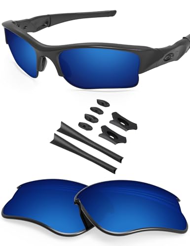 BlazerBuck Polycarbonat Polarisierte Ersatzgläser für Oakley Flak Jacket XLJ - Mitternachtsblau AR Beschichtet von BlazerBuck