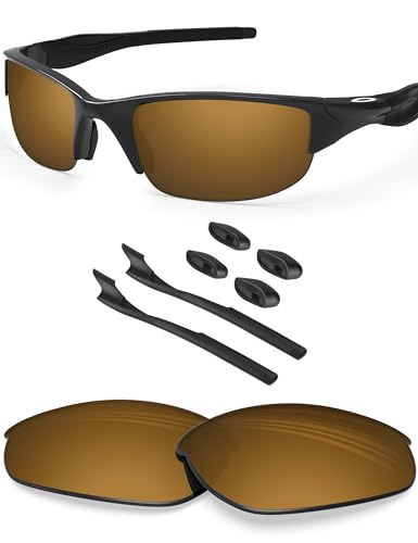 BlazerBuck Polycarbonat Polarisierte Ersatzgläser für Oakley Half Jacket 2.0 OO9144 - Perlengold AR Beschichtet von BlazerBuck