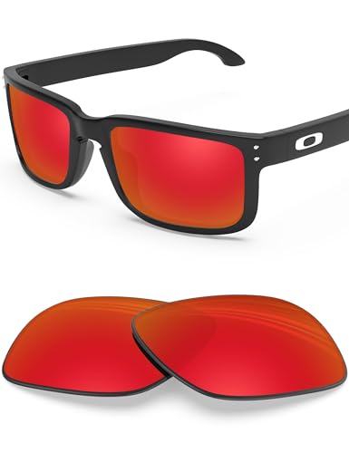 BlazerBuck Polycarbonat Polarisierte Ersatzgläser für Oakley Holbrook OO9102 - Feuerrot AR Beschichtet von BlazerBuck