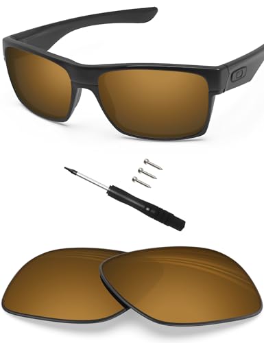 BlazerBuck Polycarbonat Polarisierte Ersatzgläser für Oakley TwoFace OO9189 - Perlengold AR Beschichtet von BlazerBuck