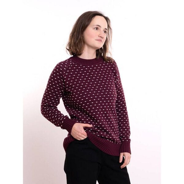 bleed Summits Strickpullover Bordeaux Rot | Grau von Bleed