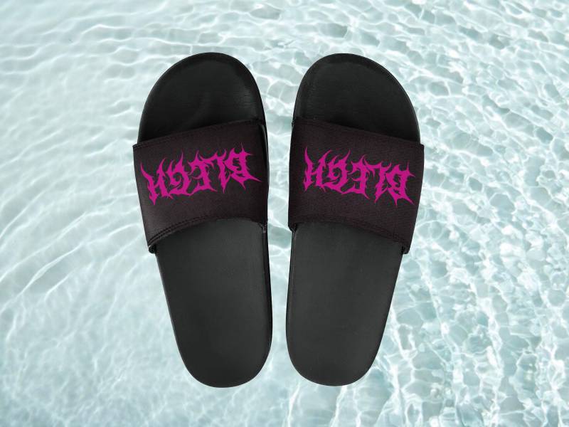 Badelatschen Schwarz Mit Blegh 35-46 Aufdruck Badeschlappen Badesandalen Badelatschen Schwarz Mit Blegh 35-46 Aufdruck Badeschlappen Badesandalen von BleghDE