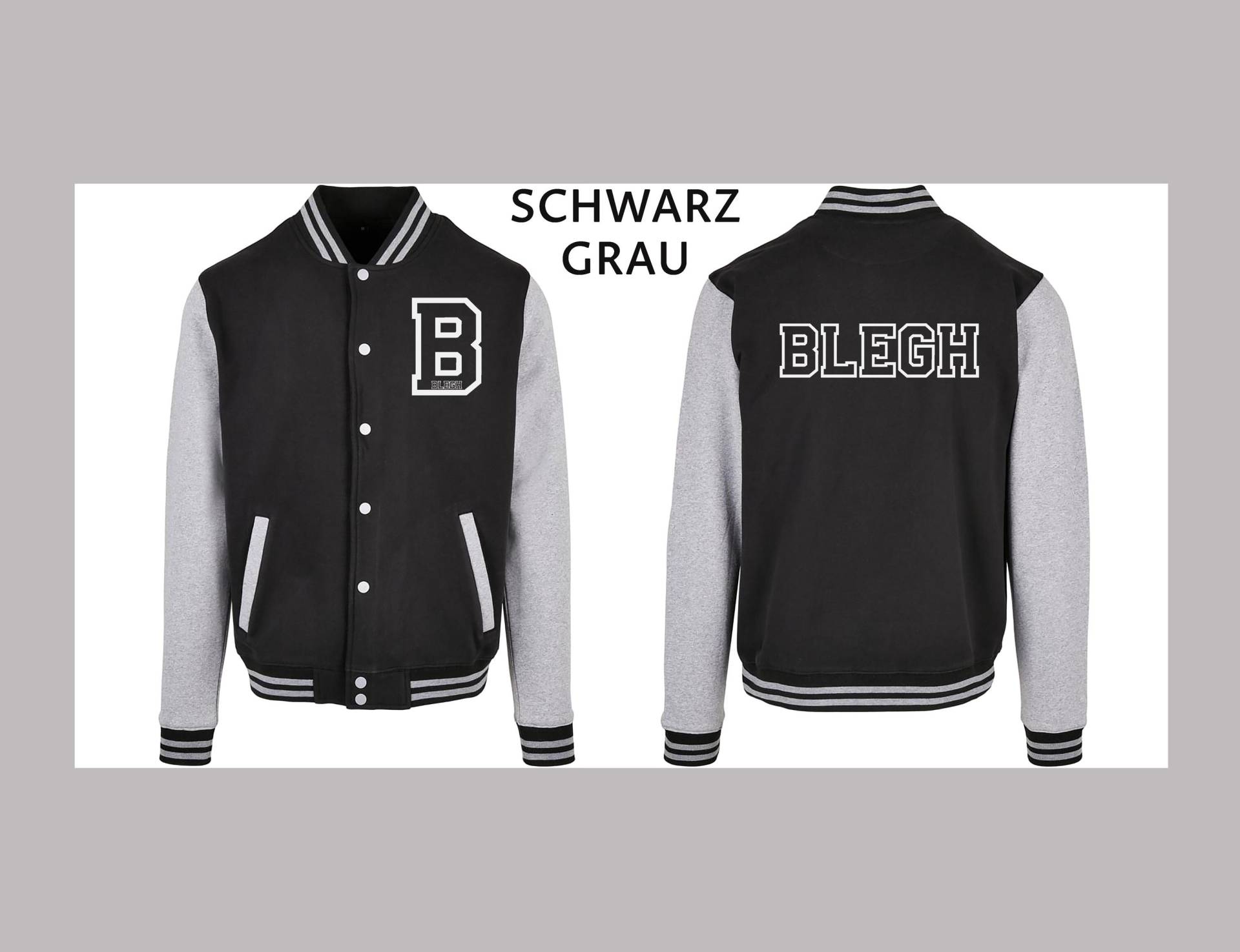 College Jacke Blegh, Sweatshirtjacke, Preppystyle, Classic, 80Er Jahre, Rockabilly von BleghDE