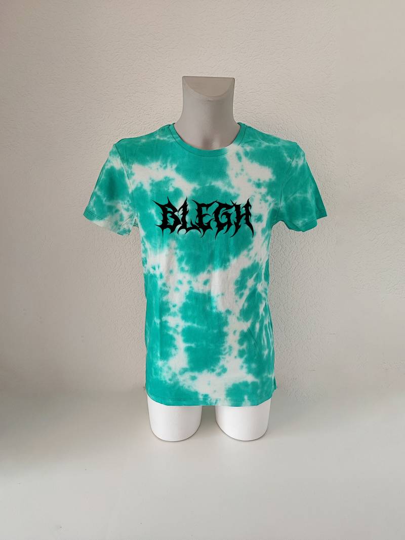 Metal Shirt Blegh Metalband Batik Türkis Blau Bunt Konzert Heavymetal Metalhead von BleghDE