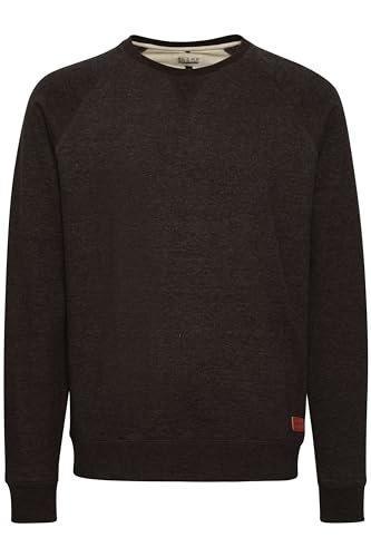 Blend BHAlex Herren Sweatshirt Pullover Sweater mit Rundhalsausschnitt Rippbündchen Baumwollmischung Regular fit, Größe:L, Farbe:Black (70155) von b BLEND