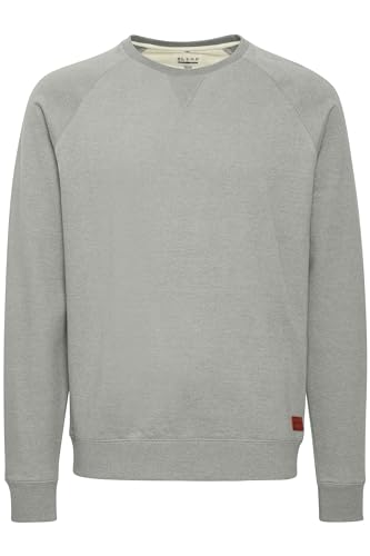 Blend BHAlex Herren Sweatshirt Pullover Sweater mit Rundhalsausschnitt Rippbündchen Baumwollmischung Regular fit, Größe:M, Farbe:Zink Mix (70815) von b BLEND