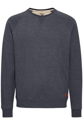 Blend BHAlex Herren Sweatshirt Pullover Sweater mit Rundhalsausschnitt Rippbündchen Baumwollmischung Regular fit, Größe:S, Farbe:Navy (70230) von b BLEND