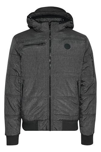 Blend BHBoris Teddy Herren Steppjacke Winterjacke gefüttert mit Kapuze, Größe:M, Farbe:Granite Teddy (75127) von b BLEND