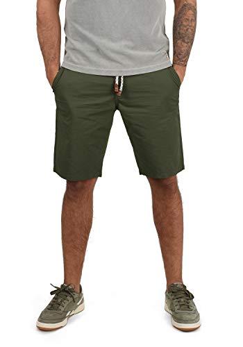 Blend Ragna Herren Chino Shorts Bermuda Kurze Hose Mit Kordel-Gürtel Aus 100% Baumwolle Regular Fit, Größe:XL, Farbe:Dusty Green (70595) von b BLEND