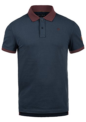 Blend Ralf Herren Poloshirt Polohemd T-Shirt Shirt Mit Polokragen Aus 100% Baumwolle, Größe:M, Farbe:Dark Navy Blue (74645) von b BLEND