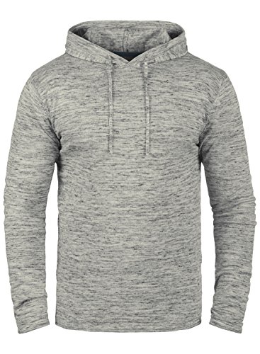 Blend Xing Herren Strickpullover Kapuzenpullover Feinstrick Pullover Mit Kapuze Und Melierung Aus 100% Baumwolle, Größe:L, Farbe:Down Mix (70812) von b BLEND