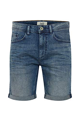 Blend BHLuke Herren Jeans Shorts Kurze Denim Hose Regular Fit, Größe:M, Farbe:Denim middleblue (76201) von b BLEND