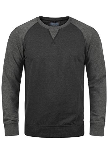 Blend Aari Herren Sweatshirt Pullover Pulli Mit Rundhalsausschnitt, Größe:L, Farbe:Charcoal (70818) von b BLEND