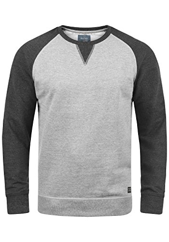 Blend Aari Herren Sweatshirt Pullover Pulli Mit Rundhalsausschnitt, Größe:M, Farbe:Zink Mix (70815) von b BLEND