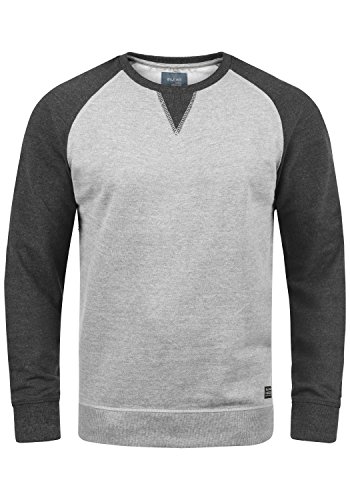 Blend Aari Herren Sweatshirt Pullover Pulli Mit Rundhalsausschnitt, Größe:S, Farbe:Zink Mix (70815) von b BLEND