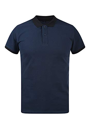 Blend Alaron Herren Poloshirt Polohemd T-Shirt mit Print, Größe:L, Farbe:Navy (70230) von b BLEND