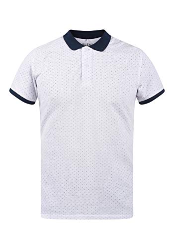 Blend Alaron Herren Poloshirt Polohemd T-Shirt mit Print, Größe:L, Farbe:White (70002) von b BLEND