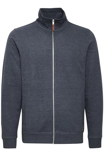 Blend Alio Herren Sweatjacke Cardigan Ohne Kapuze Mit Reißverschluss Stehkragen Und Fleece-Innenseite, Größe:L, Farbe:Navy (70230) von b BLEND