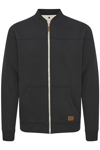 Blend Arco Herren Sweatjacke Collegejacke Cardigan Jacke mit Kurzem Stehkragen, Größe:L, Farbe:Black (70155) von b BLEND
