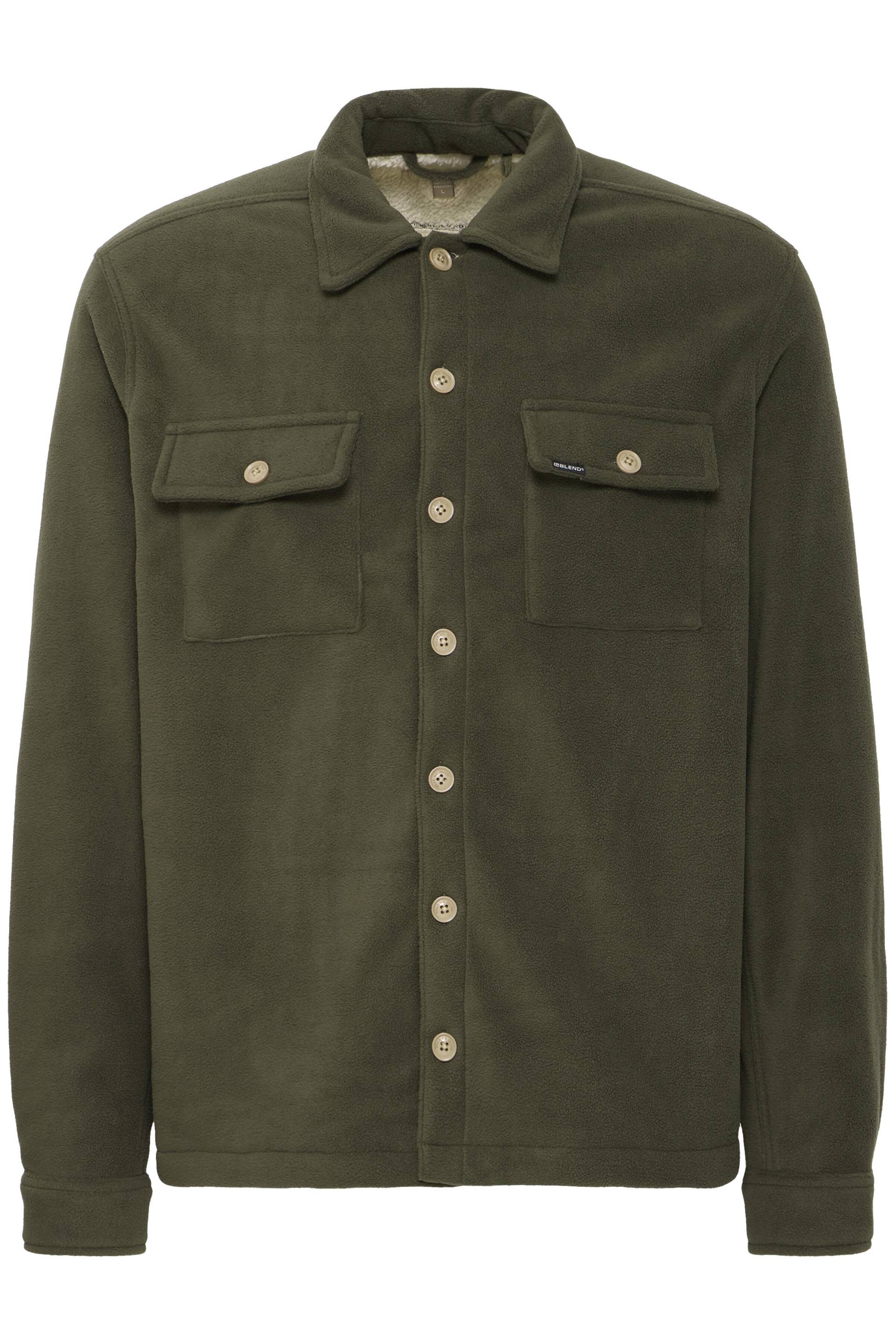 Blend - BHBAKI Shirt forest night - Gr. - L von Blend