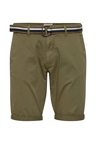 Blend BHBruno Herren Chino Shorts Bermuda Kurze Hose mit Gürtel Regular Fit, Größe:L, Farbe:Martini Olive (77238) von b BLEND