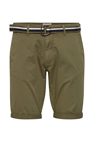 Blend BHBruno Herren Chino Shorts Bermuda Kurze Hose mit Gürtel Regular Fit, Größe:M, Farbe:Martini Olive (77238) von b BLEND