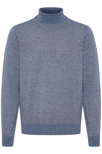 Blend BHBruton Herren Rollkragenpullover Strickpullover Feinstrick Pullover mit Rollkragen Rippbündchen Regular fit, Größe:3XL, Farbe:Dress Blues (194024) von Blend