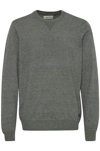 Blend BHBruton Herren Sweatshirt Pullover Pulli mit Rundhals Rippbündchen Label-Details Regular fit, Größe:L, Farbe:Deep Forest (196110) von Blend