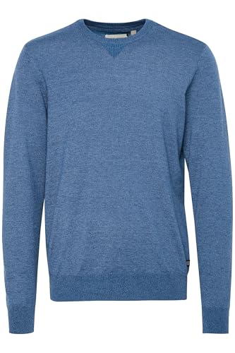 Blend BHBruton Herren Sweatshirt Pullover Pulli mit Rundhals Rippbündchen Label-Details Regular fit, Größe:M, Farbe:Copen Blue (184025) von Blend