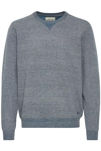 Blend BHBruton Herren Sweatshirt Pullover Pulli mit Rundhals Rippbündchen Label-Details Regular fit, Größe:M, Farbe:Dress Blues (194024) von Blend