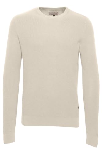 Blend BHCodford Herren Strickpullover Feinstrick Pullover mit Rundhalsausschnitt O-Neck Meliert, Größe:L, Farbe:Oyster Gray (141107) von Blend