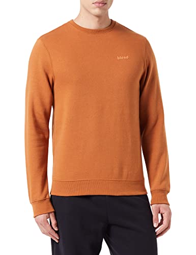 Blend BHDownton Crew Neck Sweatshirt Crew Neck Sweatshirt Herren Sweatshirt Pullover Pulli mit Rundhalsausschnitt, Größe:L, Farbe:Glazed Ginger (181154) von Blend