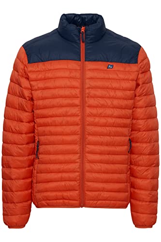 Blend 20715260 Outerwear Herren Steppjacke Übergangsjacke Jacke leicht gesteppte Winterjacke mit color-block und Stehkragen Regular Fit, Größe:3XL, Farbe:Paprika (171553) von b BLEND