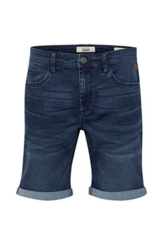 Blend Bendigo Herren Jeans Shorts Kurze Denim Hose elastisches Material mit Stretchanteil Slim Fit, Größe:M, Farbe:Denim Darkblue (76207) von b BLEND