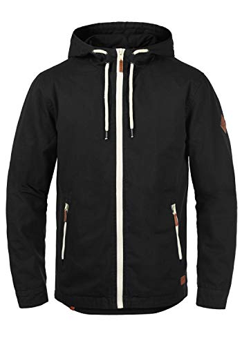 Blend Bobby Herren Übergangsjacke Herrenjacke Jacke gefüttert mit Kapuze, Größe:S, Farbe:Black (70155) von b BLEND