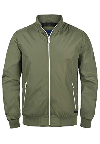 Blend Brad Herren Bomberjacke Übergangsjacke Nylonjacke mit Stehkragen, Größe:XL, Farbe:Dusty Olive Green (77203) von b BLEND