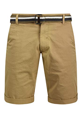 Blend Bruno Herren Chino Shorts Bermuda Kurze Hose Mit Gürtel Regular Fit, Größe:L, Farbe:Sand Brown (75107) von b BLEND