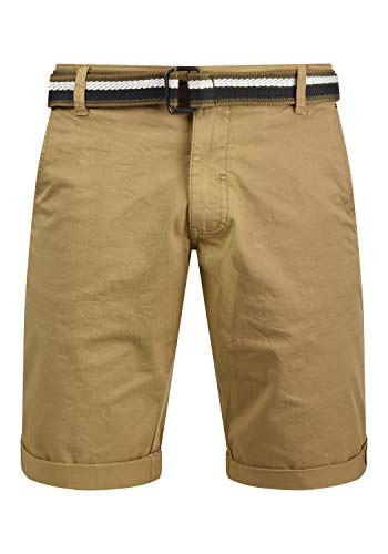 Blend Bruno Herren Chino Shorts Bermuda Kurze Hose Mit Gürtel Regular Fit, Größe:XL, Farbe:Sand Brown (75107) von b BLEND