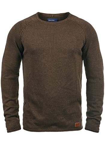 Blend Dan Herren Strickpullover Feinstrick Pullover Mit Rundhals Und Melierung, Größe:XXL, Farbe:Coffee Brown (71507) von b BLEND