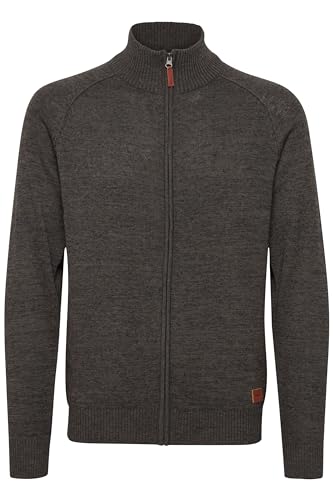 Blend Daniri Herren Strickjacke Cardigan Feinstrick Mit Stehkragen und Reißverschluss, Größe:3XL, Farbe:Charcoal (70818) von b BLEND